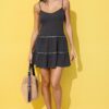 Ruffled Dress with Studs