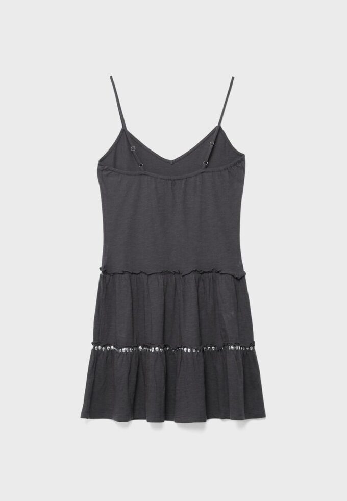 Ruffled Dress with Studs