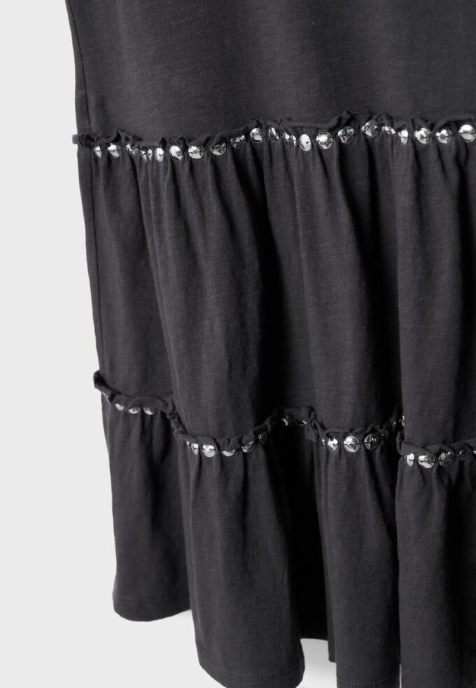 Ruffled Dress with Studs