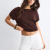 Rustic Knit Boat Neck Top Rustic Knit Boat Neck Top
