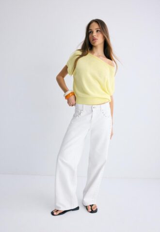 Rustic Knit Boat Neck Top
