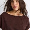 Rustic Knit Boat Neck Top Rustic Knit Boat Neck Top