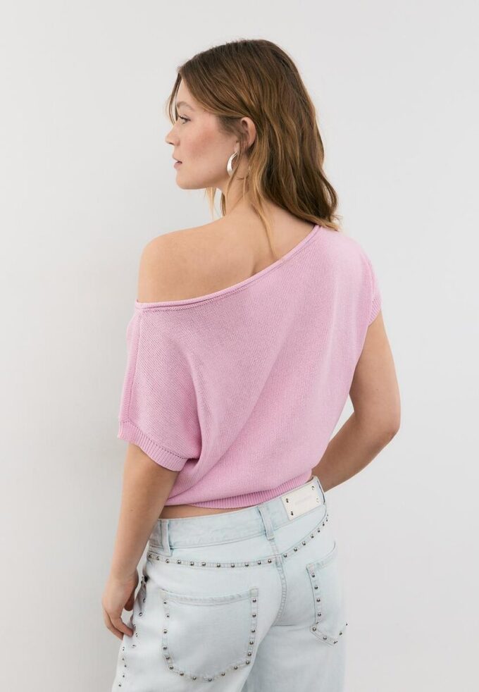 Rustic Knit Boat Neck Top Rustic Knit Boat Neck Top
