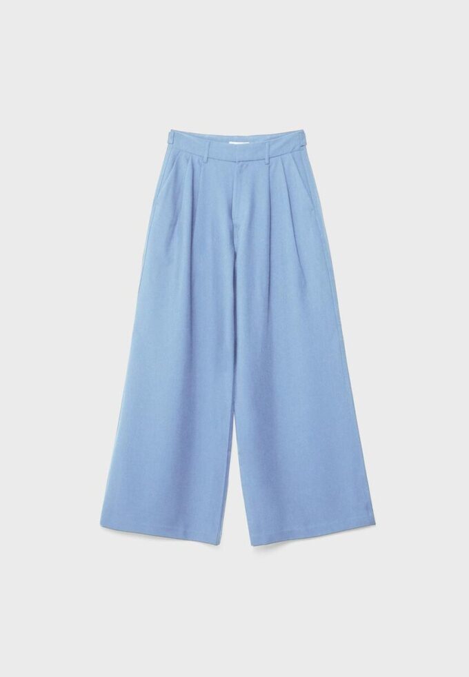 Rustic Wide-Leg Trousers with Adjustable Buttons Rustic Wide-Leg Trousers with Adjustable Buttons