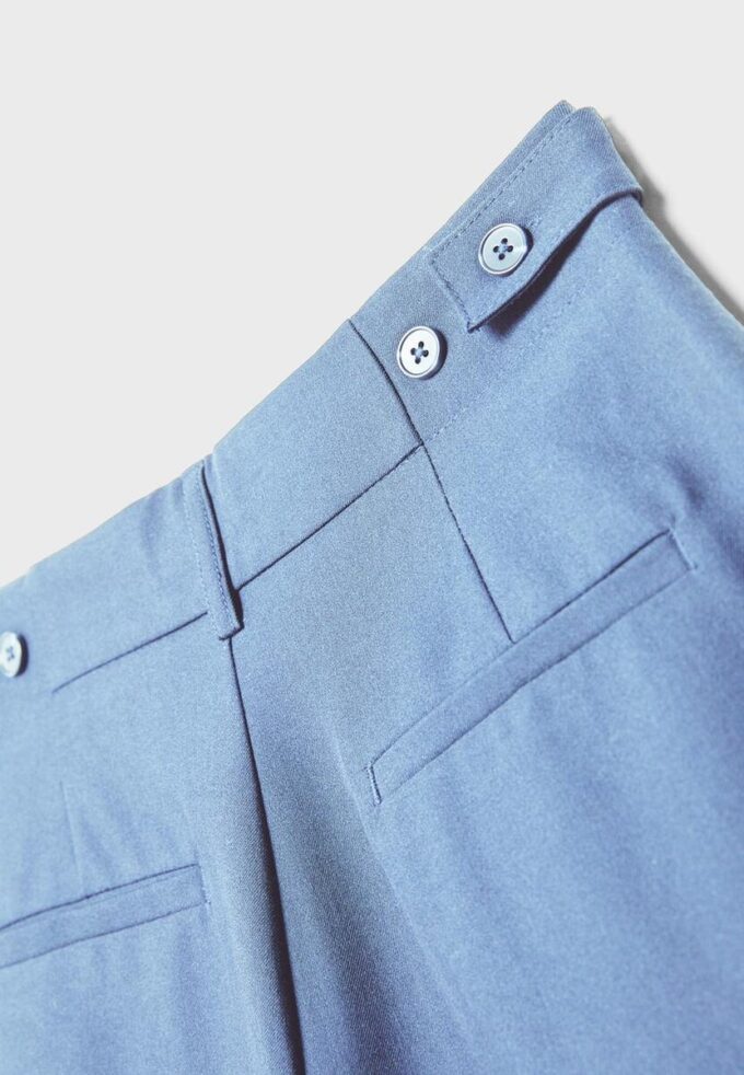 Rustic Wide-Leg Trousers with Adjustable Buttons Rustic Wide-Leg Trousers with Adjustable Buttons