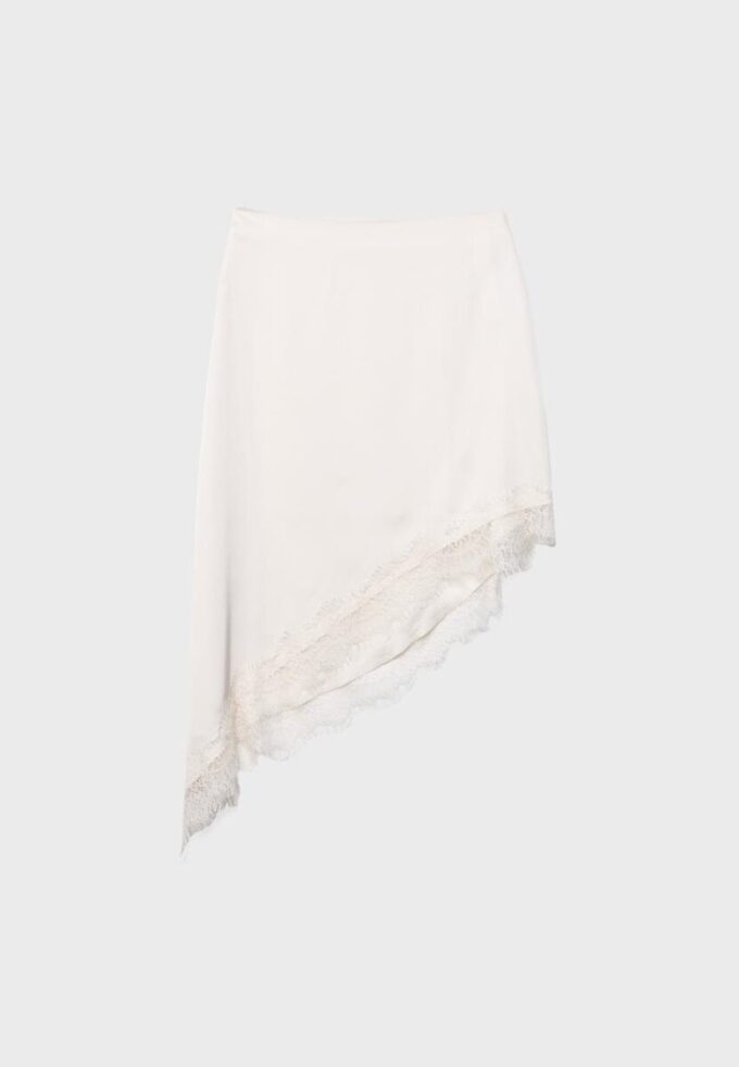 Sateen Asymmetric Skirt Sateen Asymmetric Skirt