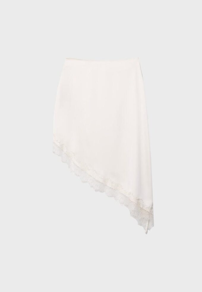 Sateen Asymmetric Skirt Sateen Asymmetric Skirt