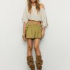 Sateen Balloon Skirt with Pockets Sateen Balloon Skirt with Pockets