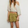Sateen Balloon Skirt with Pockets Sateen Balloon Skirt with Pockets