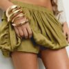 Sateen Balloon Skirt with Pockets Sateen Balloon Skirt with Pockets