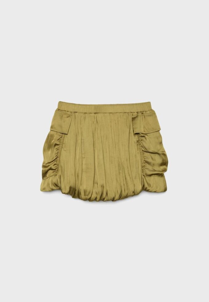 Sateen Balloon Skirt with Pockets Sateen Balloon Skirt with Pockets