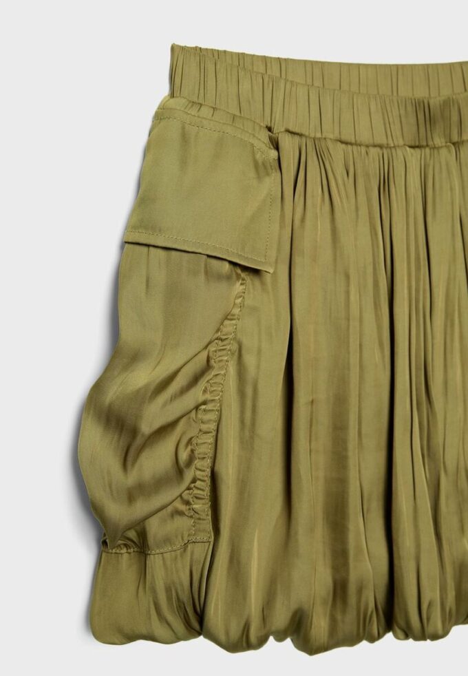 Sateen Balloon Skirt with Pockets Sateen Balloon Skirt with Pockets