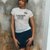 Sateen Mini Skirt with Lace Trim
