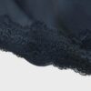 Sateen Mini Skirt with Lace Trim