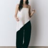 Satin Asymmetric Hem Top
