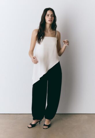 Satin Asymmetric Hem Top