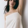 Satin Asymmetric Hem Top