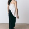 Satin Asymmetric Hem Top