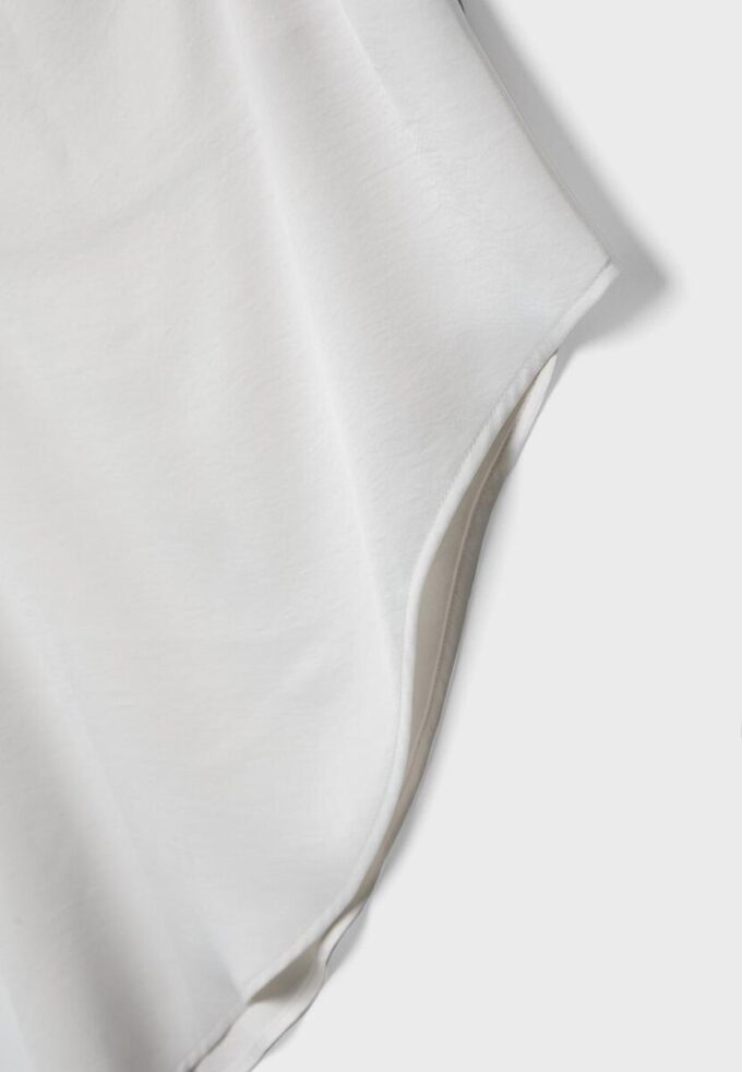 Satin Asymmetric Hem Top