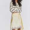 Satin Asymmetric Midi Skirt
