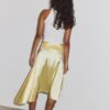 Satin Asymmetric Midi Skirt