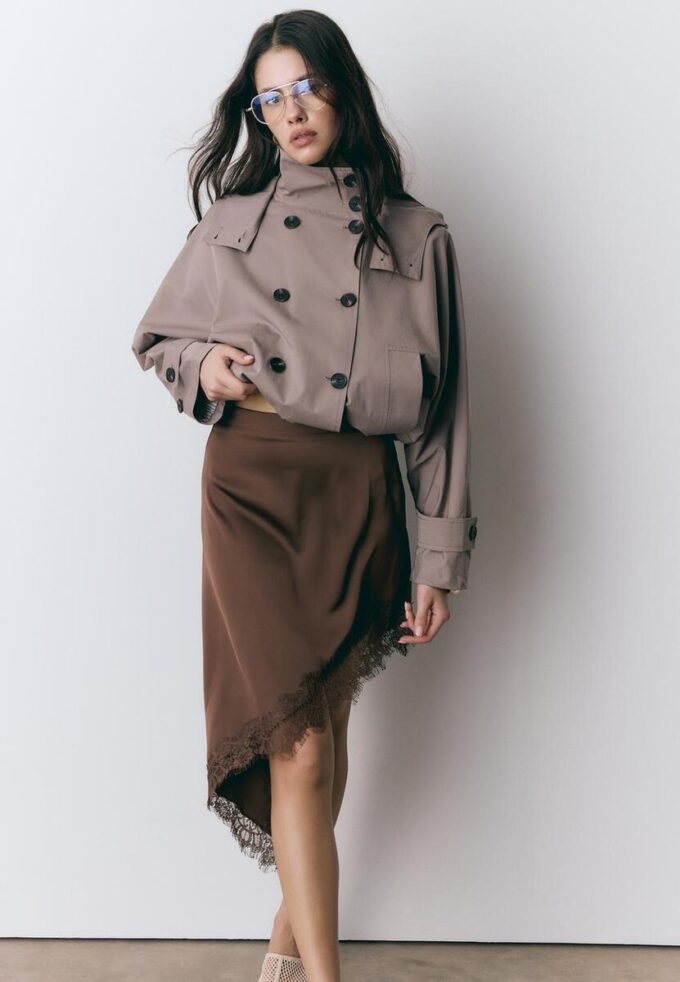 Satin Asymmetric Skirt Satin Asymmetric Skirt
