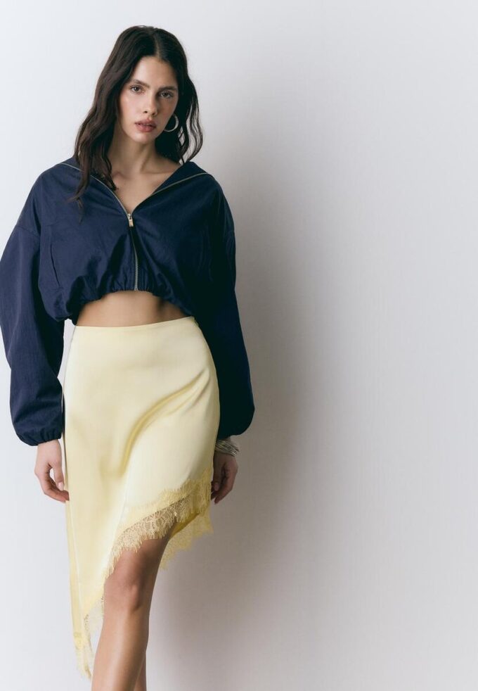 Satin Asymmetric Skirt Satin Asymmetric Skirt