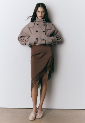 Satin Asymmetric Skirt
