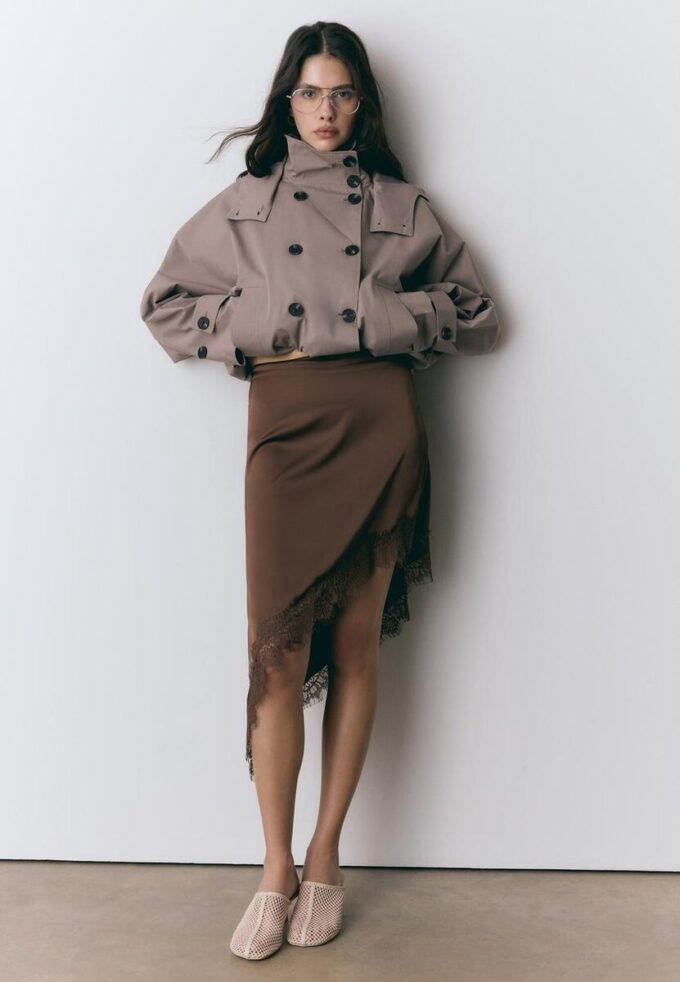 Satin Asymmetric Skirt Satin Asymmetric Skirt