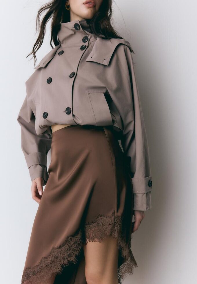 Satin Asymmetric Skirt Satin Asymmetric Skirt