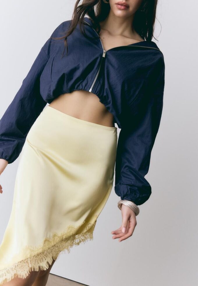 Satin Asymmetric Skirt Satin Asymmetric Skirt