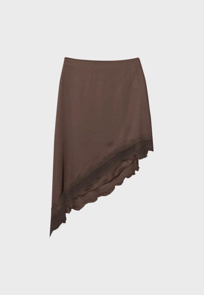 Satin Asymmetric Skirt Satin Asymmetric Skirt