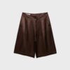 Satin Bermuda Shorts with Darts Satin Bermuda Shorts with Darts