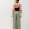 Satin Darted Trousers with Chain Belt