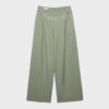 Satin Darted Trousers with Chain Belt