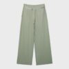 Satin Darted Trousers with Chain Belt