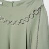 Satin Darted Trousers with Chain Belt