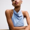 Satin Effect Halter Top
