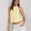 Satin Effect Halter Top