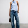 Satin Effect Halter Top