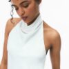 Satin Effect Halter Top
