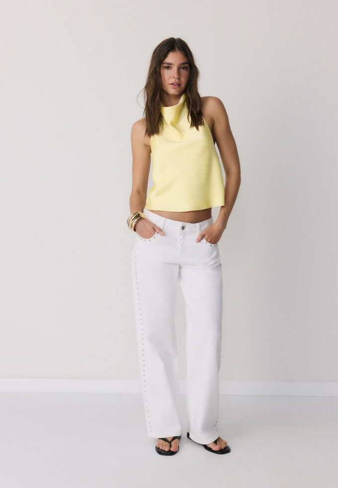 Satin Effect Halter Top