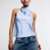 Satin Effect Halter Top