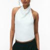 Satin Effect Halter Top