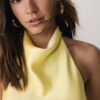Satin Effect Halter Top