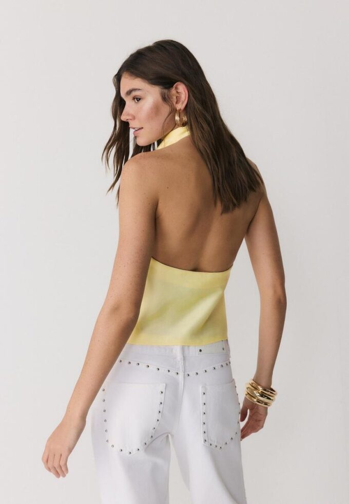 Satin Effect Halter Top