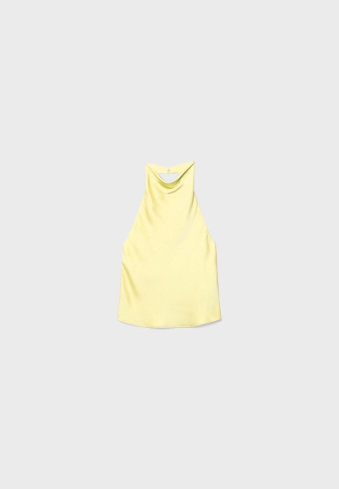 Satin Effect Halter Top