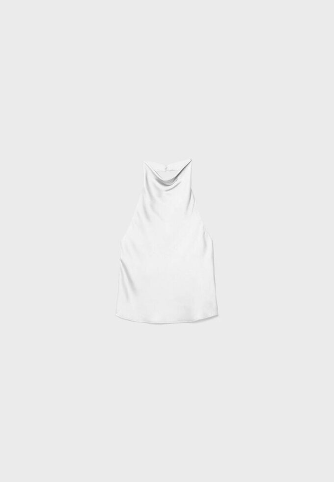 Satin Effect Halter Top