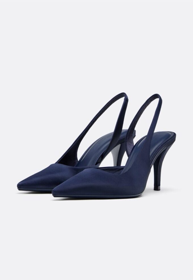 Satin Effect Heeled Shoes