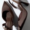 Satin Effect Stiletto Heel Shoes